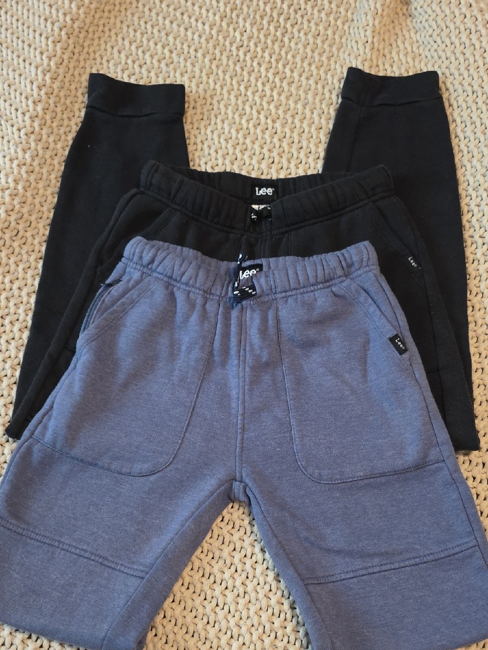 Lee Kids Two-Pack Pull-On Joggers in Black and Blue